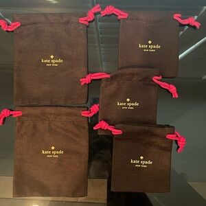 Set of 5 Kate Spade Dust Bags in Brown/Pink